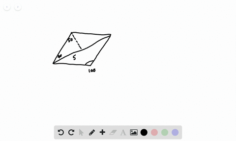 if-the-longer-diagonal-of-a-rhombus-is-10-and-the-large-angle-is-100circ-what-is-the-area-of-the-r-2
