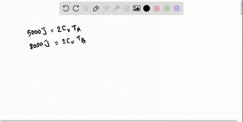 SOLVED:2.0 mol of monatomic gas A initially has 5000 J of thermal ...