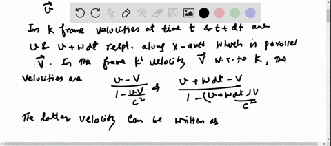 cdots-stackreltvecvvecvvecw-d-t-in-k-the-velocities-at-time-t-and-td-t-are-respectively-v-and-vw-d-t
