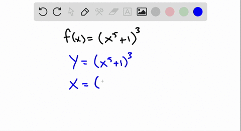 use-algebra-to-find-the-inverse-of-the-given-one-to-one-function-fxleftx51right3