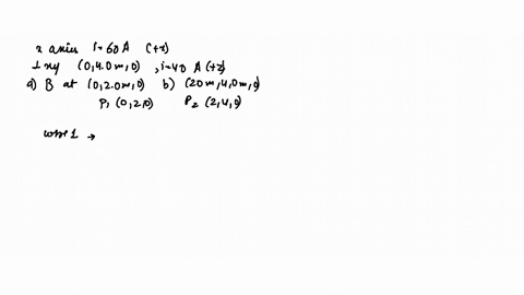 one-long-wire-lies-along-an-x-figure-29-59-problem-54-axis-and-carries-a-current-of-60-mathrma-in-th