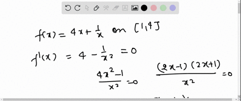 find-the-absolute-maximum-value-and-the-absolute-minimum-value-if-any-of-each-function-fx4-xfrac1x-2