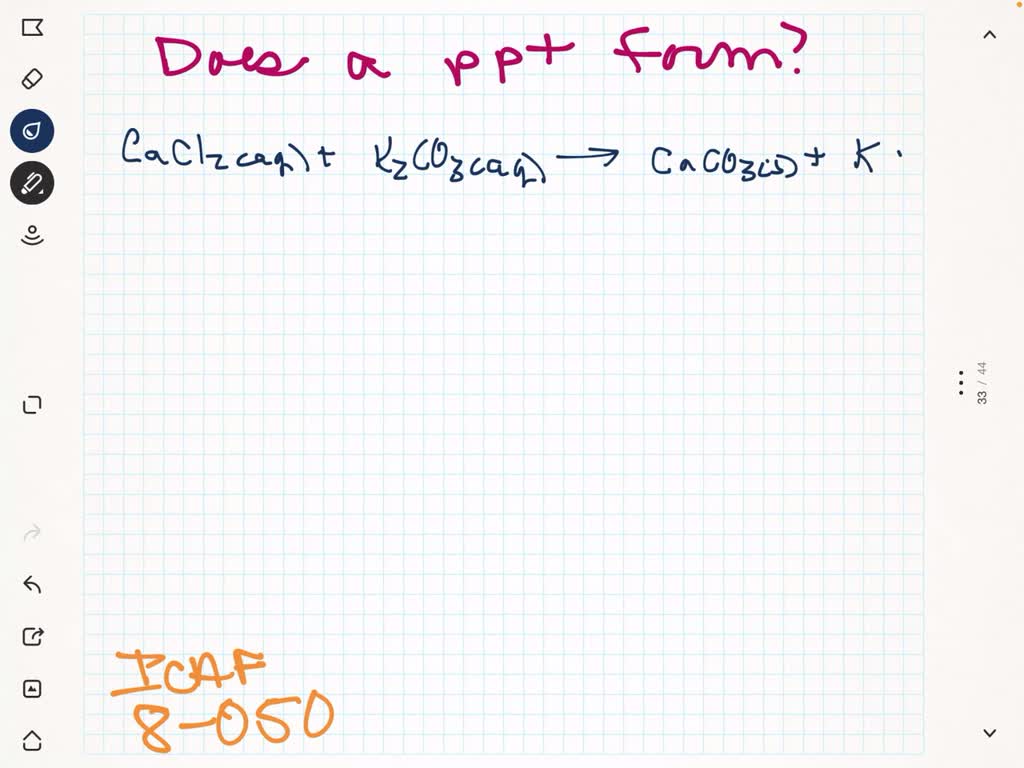 SOLVED Aqueous solutions of calcium chloride and potassium carbonate