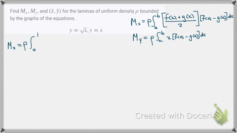 find-m_x-m_y-and-barx-bary-for-the-laminas-of-uniform-density-rho-bounded-by-the-graphs-of-the-eq-18