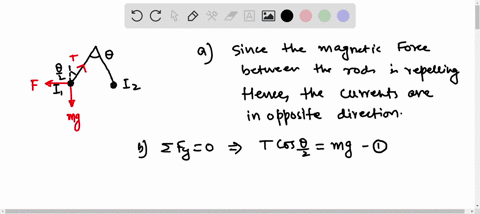 two-long-parallel-wires-each-with-a-mass-per-unit-length-of-40-mathrmg-mathrmm-are-supported-in-a-ho
