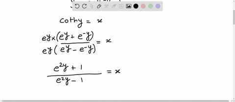 show-that-operatornamecoth-1-xfrac12-ln-leftfracx1x-1right-quadx1
