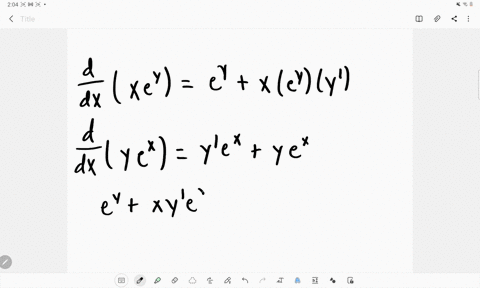 find-an-equation-of-the-tangent-line-to-the-curve-x-eyy-ex1-at-the-point-01