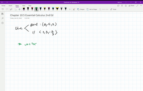 2-5-find-a-vector-equation-and-parametric-equations-for-the-line-the-line-through-the-point-6-52-and
