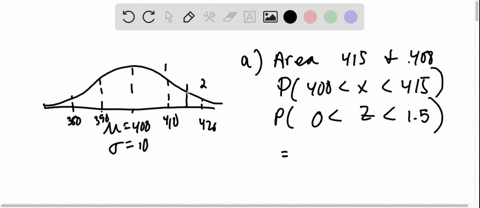 the-mean-of-a-normal-distribution-is-400-pounds-the-standard-deviation-is-10-pounds-a-what-is-the-ar