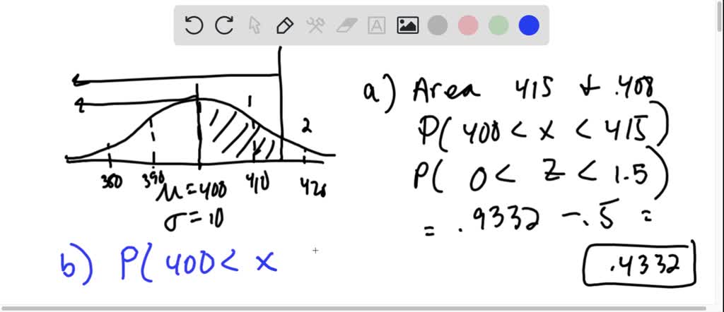 The Mean Of A Normal Distribution Is 400 Pounds. The Standard Deviation 