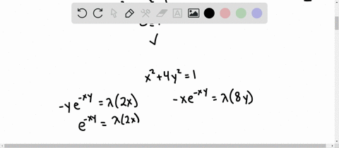 find-the-extreme-values-of-f-on-the-region-described-by-the-inequality-fx-ye-x-y-quad-x24-y2-leq-1