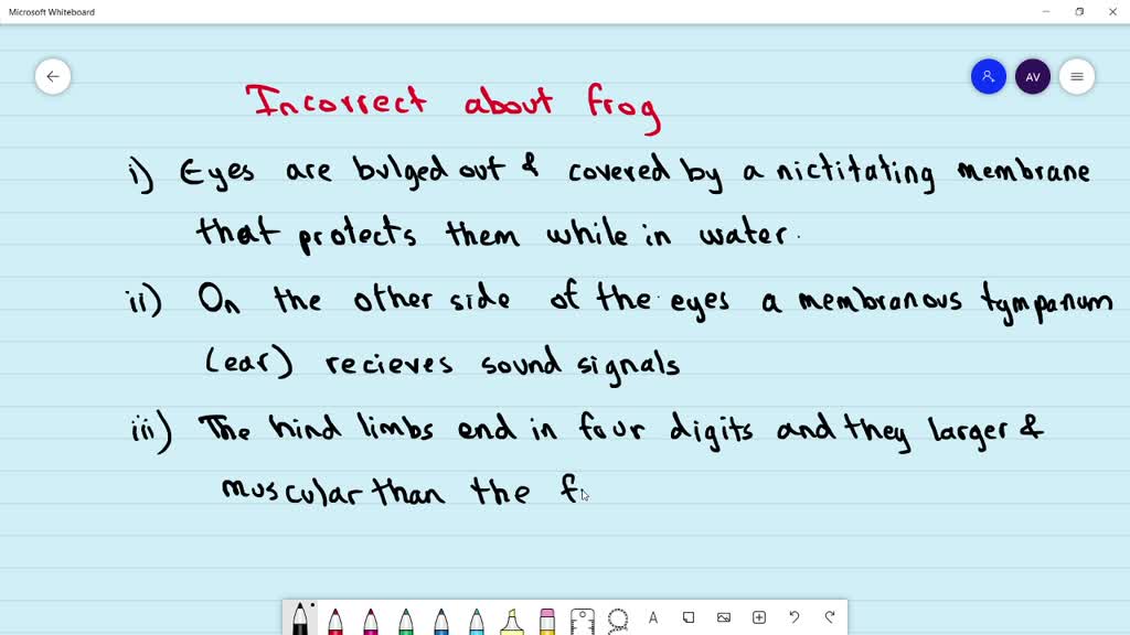 SOLVEDWhich of the following statements is incorrect about the frog