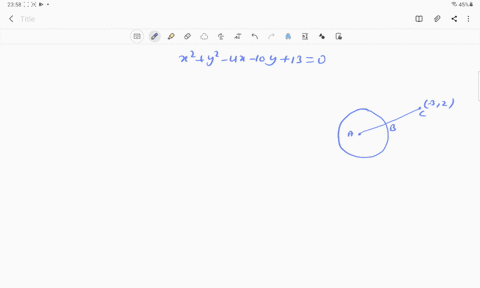 the-number-of-points-on-the-circle-x2y2-4-x-10-y-130-which-are-at-a-distance-1-from-the-point-32-is-