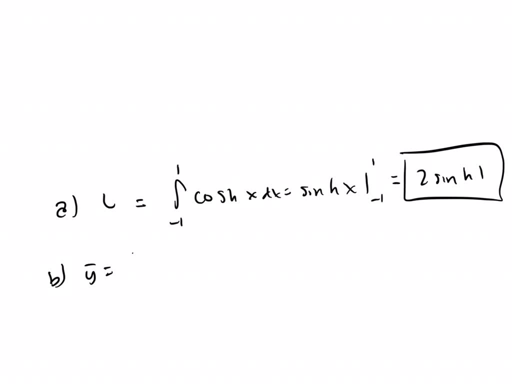 The equation of the catenary shown is y=100 cosh(x / 100) where x and y ...