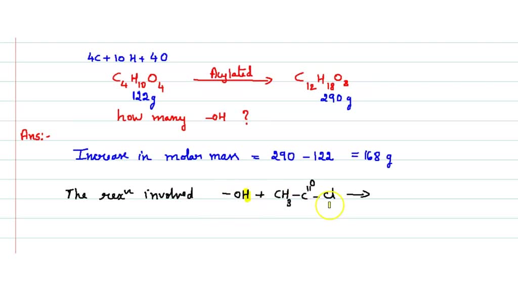 ⏩solved:a Compound With Molecular Formula C4 H10 O4 On Acylation 