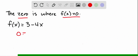 find-the-zero-of-each-function-fx3-4-x
