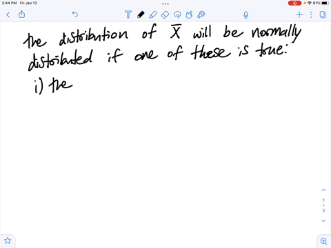 true-or-false-the-distribution-of-the-sample-mean-barx-will-be-normally-distributed-if-the-sample-is