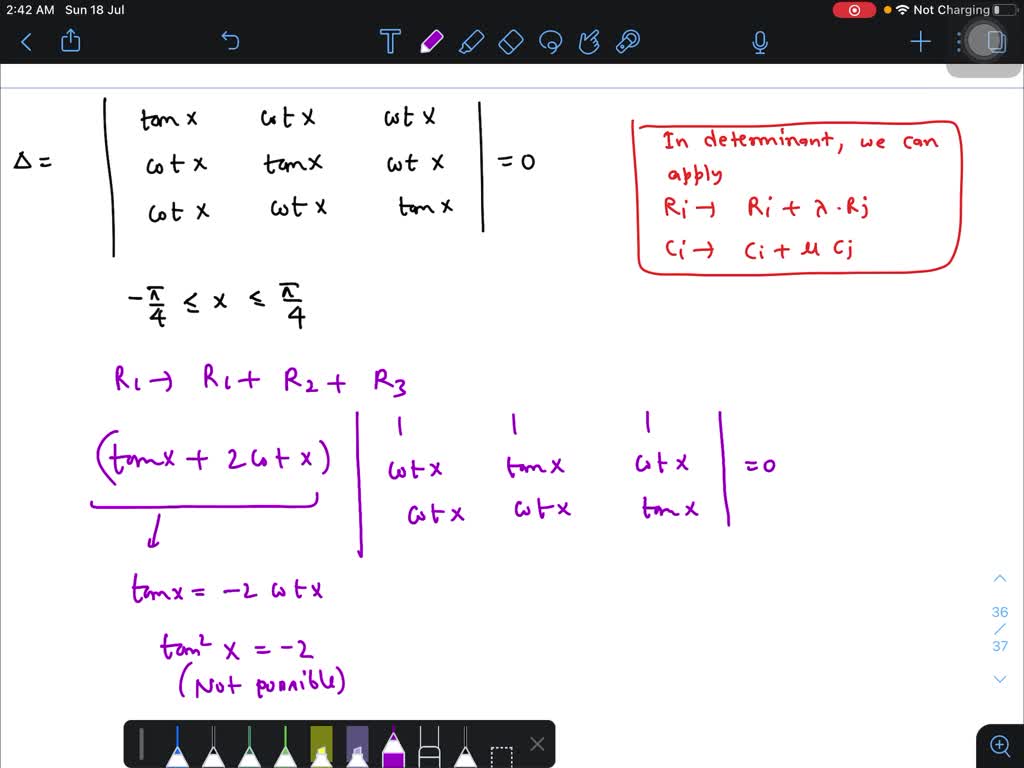 solved-the-number-of-distinct-real-roots-of-sin-x-cos-x-cos-x-cos-x