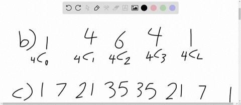 express-each-row-of-pascals-triangle-using-combinations-leave-each-term-in-the-form-_n-c_r-a-1-quad-