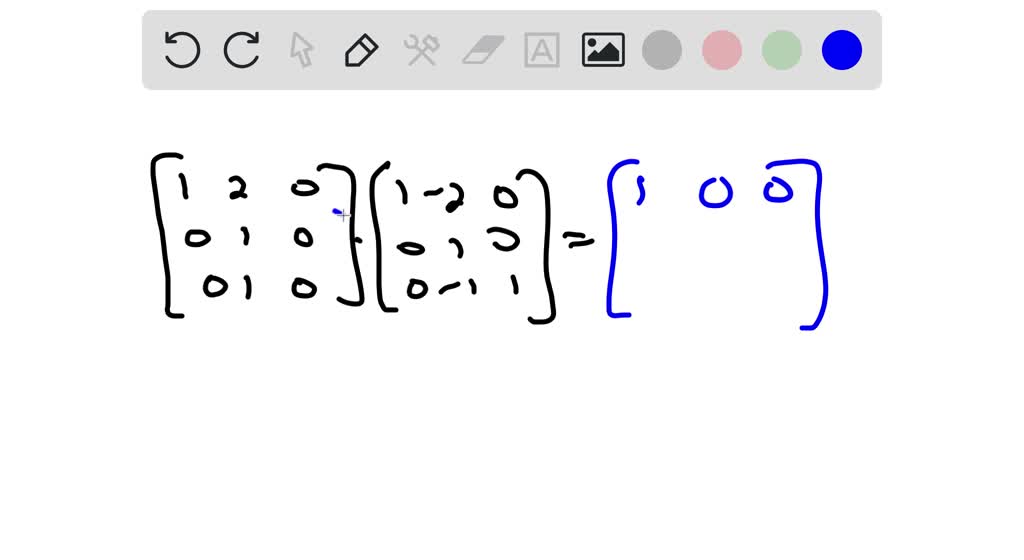 SOLVED:Are the given matrices inverses of each other? (Hint: Check to ...