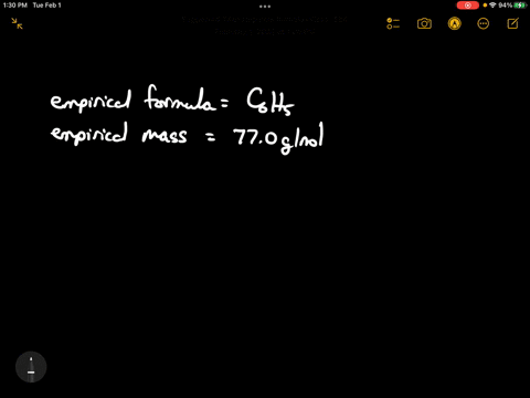 a-compound-has-an-empirical-formula-of-mathrmc_6-mathrmh_5-as-determined-from-combustion-analysis-th