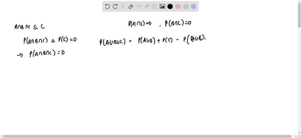 SOLVED:Let A, B, and C be any three events defined on a sample space S ...