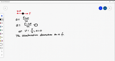 a-particle-initially-at-rest-is-subject-to-two-forces-one-is-constant-the-other-is-a-retarding-force