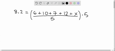 if-the-mean-of-five-values-is-82-and-four-of-the-values-are-6-10-7-and-12-find-the-fifth-value