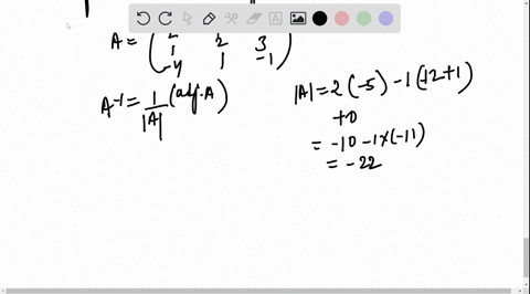 inverse-of-the-matrix-leftbeginarrayccc2-1-0-1-2-3-4-1-1endarrayright-is-a-leftbeginarrayccc-5-11-9-