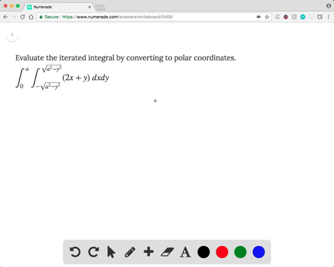Solved Evaluate The Iterated Integral By Converting To Polar Coordinates Displaystyle Int 0 2 Int 0 Sqrt 2x X 2 Sqrt X 2 Y 2 Dy Dx