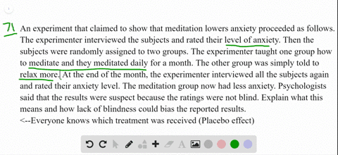 an-experiment-that-claimed-to-show-that-meditation-lowers-anxiety-proceeded-as-follows-the-experimen