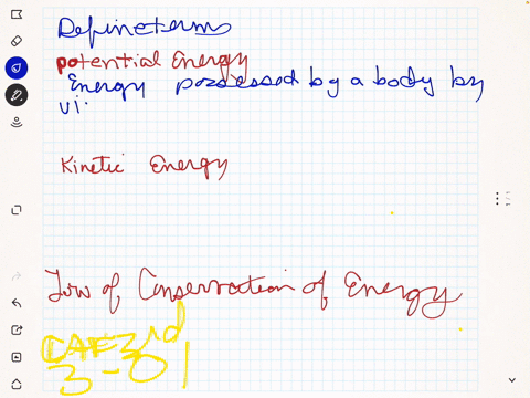 define-these-terms-potential-energy-kinetic-energy-law-of-conservation-of-energy