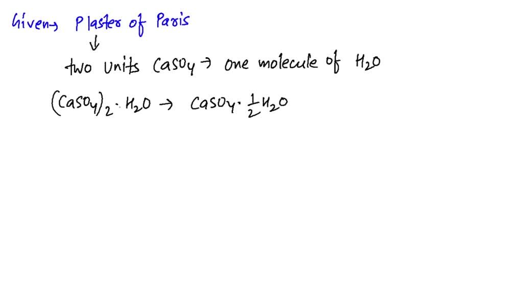 SOLVED: The chemical formula of gypsum is CaSO4·2H2O.