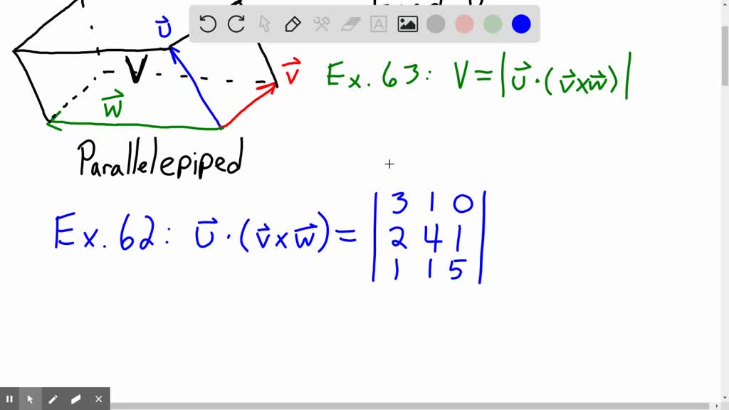 Solvedfind The Volume Of The Parallelepiped With