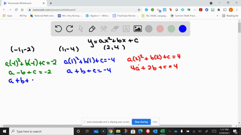 curve-fitting-find-real-numbers-a-b-and-c-so-that-the-graph-of-the-function-ya-x2b-xc-contains-the-8