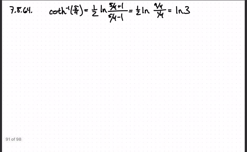 SOLVED:When Hyperbolic Function Keys Are Not Available On A Calculator ...