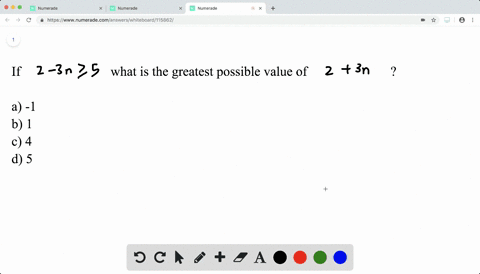 if-2-3-n-geq-5-what-is-the-greatest-possible-value-of-23-n-beginequation-beginarrayltext-a-1-text-b-