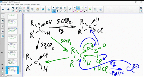 reaction-of-an-alcohol-with-thionyl-chloride-in-the-presence-of-a-tertiary-amine-eg-pyridine-affords