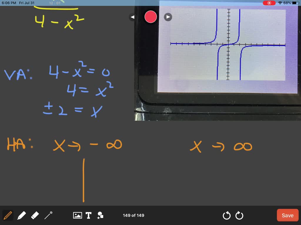 Solved Determine All Horizontal And Vertical Asymptotes For Each