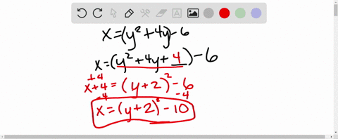 rewrite-each-equation-in-the-form-xay-k2h-by-completing-the-square-and-graph-it-xy24-y-6