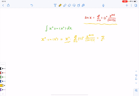 evaluate-the-indefinite-integral-as-an-infinite-series-int-x2-sin-leftx2right-d-x