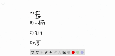 which-of-the-following-is-not-a-rational-number-beginarraylllltext-a-fracpi2-pi-text-b-sqrt144-text-
