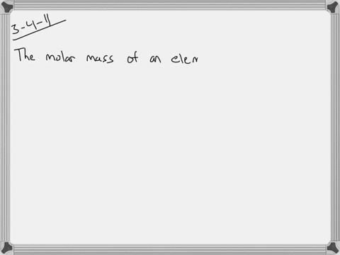 what-is-the-molar-mass-of-an-element