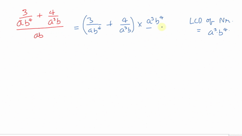 simplify-if-possible-use-a-second-method-or-evaluation-as-a-check-fracfrac3a-b4frac4a3-ba-b