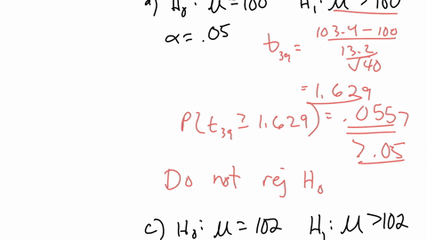 SOLVED:Accept versus Do Not Reject The mean IQ score of humans is 100 ...