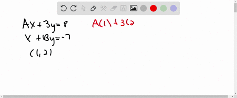 the-solution-set-to-the-system-of-linear-equations-is-12-find-a-and-b-beginaligneda-x3-y-8-xb-y-7end