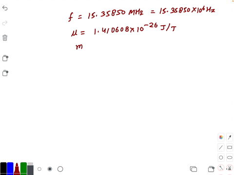 the-precession-frequency-of-the-protons-in-a-laboratory-nmr-spectrometer-is-1535850-mathrmmhz-the--2