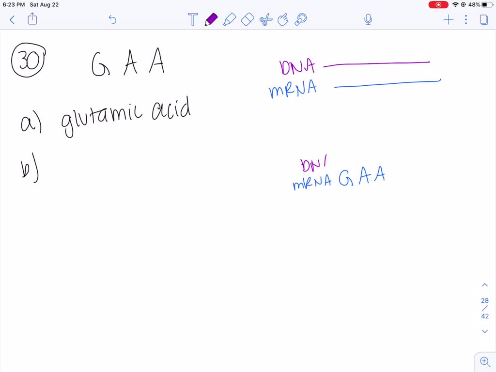 (a) According to the genetic code in Table 1, which amino acid is coded ...