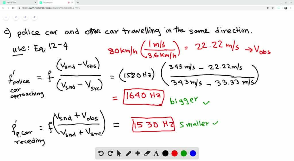 SOLVED:Suppose the frequency of sound emitted by a police car siren is ...