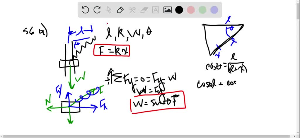 SOLVED:A Collar B With A Weight Of W Can Move Freely Along The Vertical ...